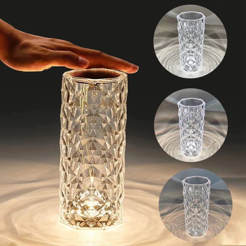Lampe de table digitale en cristal